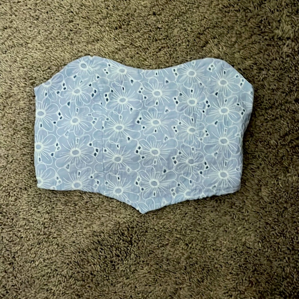 Light blue top